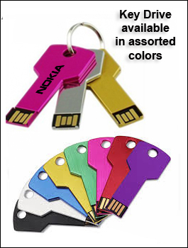 Key Flash Drive - Anodized Metal Finish